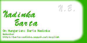 nadinka barta business card